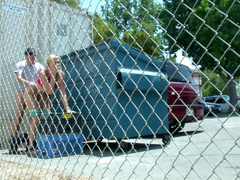 Alexa Grace becomes cum dumpster behind dumpster