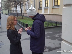 Picked up leggy Karry Slot gets poked in sideways pose darn great