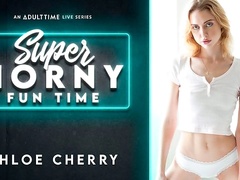 Beauty blonde with nice small tits Chloe Cherry fucks with two toys