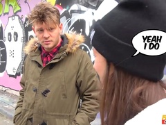 Prankish Hipster Licks Wet Pussy Of Long-Legged Brunette