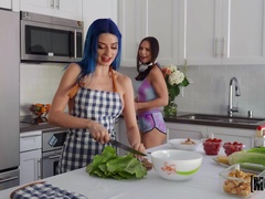 Alluring babes Aidra Fox and Jewelz Blu enjoy licking pussies