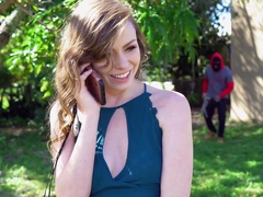 Spontaneous Alex Blake heads out to the yard and finds herself well-fucked