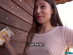 Sweet brunette Talia Mint gets her tight pussy railed