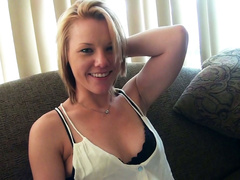 Sex-starved blondie Sierra Day gets fucked in missionary position