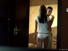 Skinny minx Doris Ivy makes anal love with her new BF