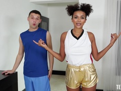 Amazing teen FFM threesome with hotties Nikki Sweets and Alina Ali