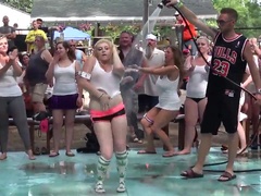 Wet T-Shirt Contest - outdoor topless summer party