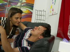 Nice Latina girl gets fucked and facialized after blowjob