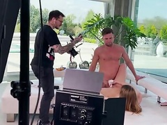 Behind the scenes of porn shoot involving nymph Alexis Crystal