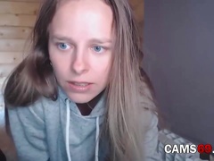 Russian Girl with Blue Eyes Shows Body on Webcam - Teen