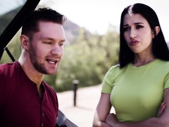 HOT pornstar Alex Coal needs help and gets fucked balls deep