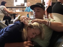 Sneaky Euro Amateur Public Sex 1 - shameless blonde girlfriend Christen Courtney