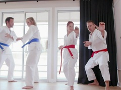 Beautiful Luna Light and sexy Ashley Red are all about disciplining their bodies