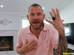 Strong lad catches cutie to play with her wet pussy on couch