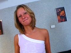 Deepthroat from a smoking hot teen Liz Honey