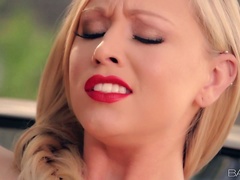 Dazzling blonde Brea Bennett in solo masturbation session