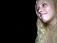 Lola Taylor lets stranger fuck her for free & swallows a load of cum outdoors