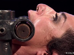 Huge juggs black haired slyt shagged in bondage