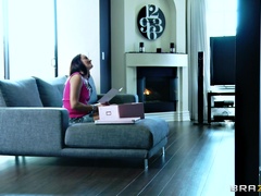 Hardcore sex in the cowgirl position with Michelle Lay and Keiran Lee