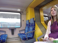 Petite Russian Spinner Has A Train Toilet Casual Sex