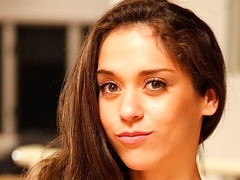 Lusty brunette with small tits Ziggy Star opens her hungry pussy