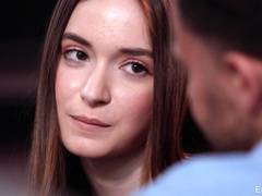 Horny girlfriend with natural tits Hazel Moore loves fucking face to face