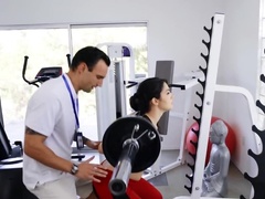 Coach couldn't say no to dazzling brunette and her curves