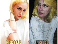 Wildly dirty walk (humiliation, piss, spit, public, dirty, trash) - trailer