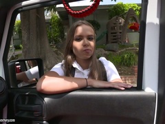 Spoiled nympho Liza Rowe takes cumshots on her sexy feet