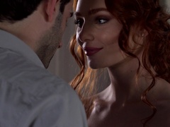 Ardent red head with juicy rack Lacy Lennon wanna nothing but some doggy