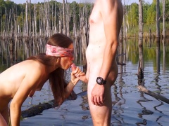 How To Spend The Last Days Of Summer. Amateur Outdoor Blowjob