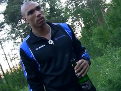 Hot women get outdoors with their friends and they drink and have fun