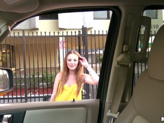 Sam Summers gets a free ride and fucked hardcore in the car