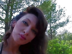 Redhead lesbians take double dildo before fisting