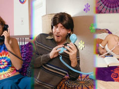 A huge dick makes teen Evelin Stone to hang the phone and start moaning