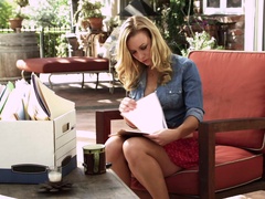 Bibi Jones takes big dick in her fuck hole after cock sucking in miniskirt