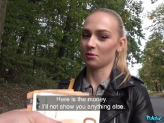 Teenage Czech slut Jenny Wild shares her twat for some cash