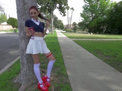 Arielle Faye is a shameless cum crazed coed with a high libido