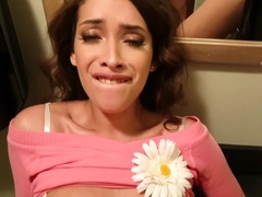 Innocent-looking female happily mates with bald male