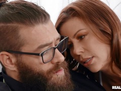 Filthy cougar Alexis Fawx fucks younger stepbro