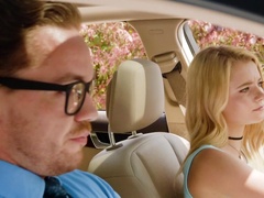 Blonde teen with long legs gets fucked outdoors