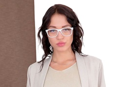 Fucking sexy nerdy brunette