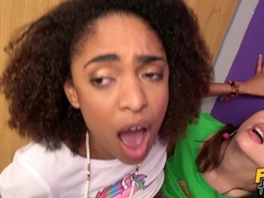 Cock sharing with Luna Corazon & Rachel Adjani