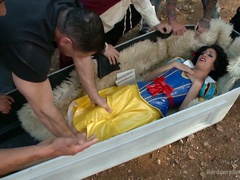 Snow White and the Seven Dwarfs porn parody featuring Lyla Storm