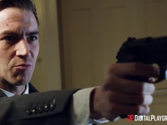 Intriguing hookup for fetching brunette dame Rina Ellis