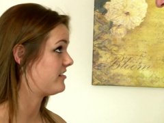 Teen girl Tammy takes his big cock and his hot load