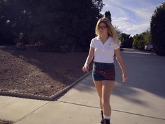 Nasty shagging session with geeky blonde babe Vienna Rose