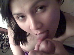 Asian Angel gets a mouthful