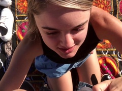 Lexie Fux gives a great head and gets fucked in the field