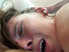 Curious babe got fucked up hard at front of the camera